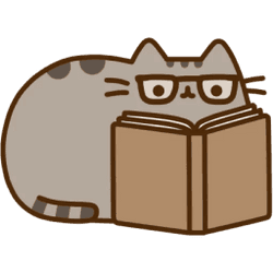 pusheen_reading